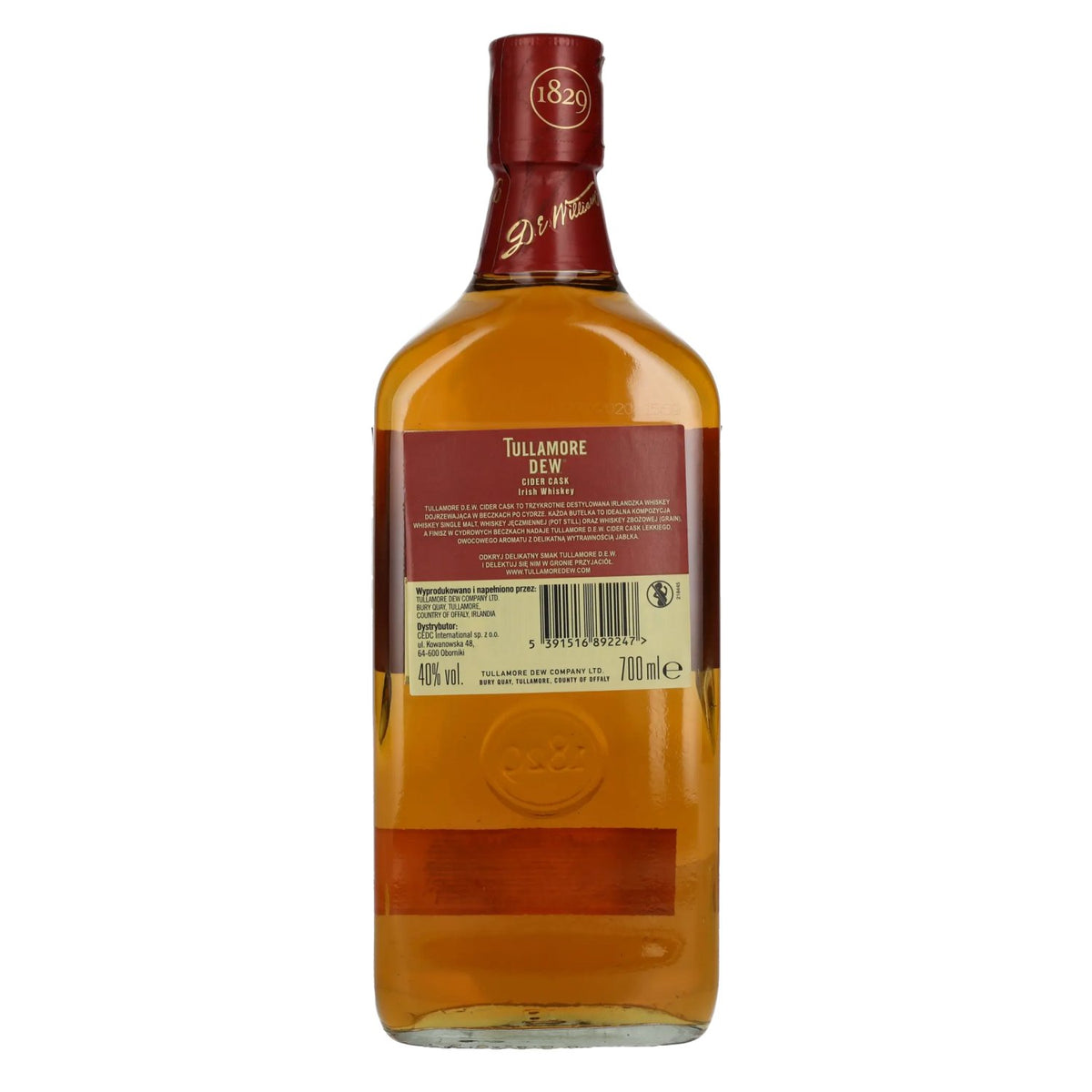 Tullamore D.E.W. Irish Whiskey CIDER CASK Finished 40 % vol. 0,7 l
