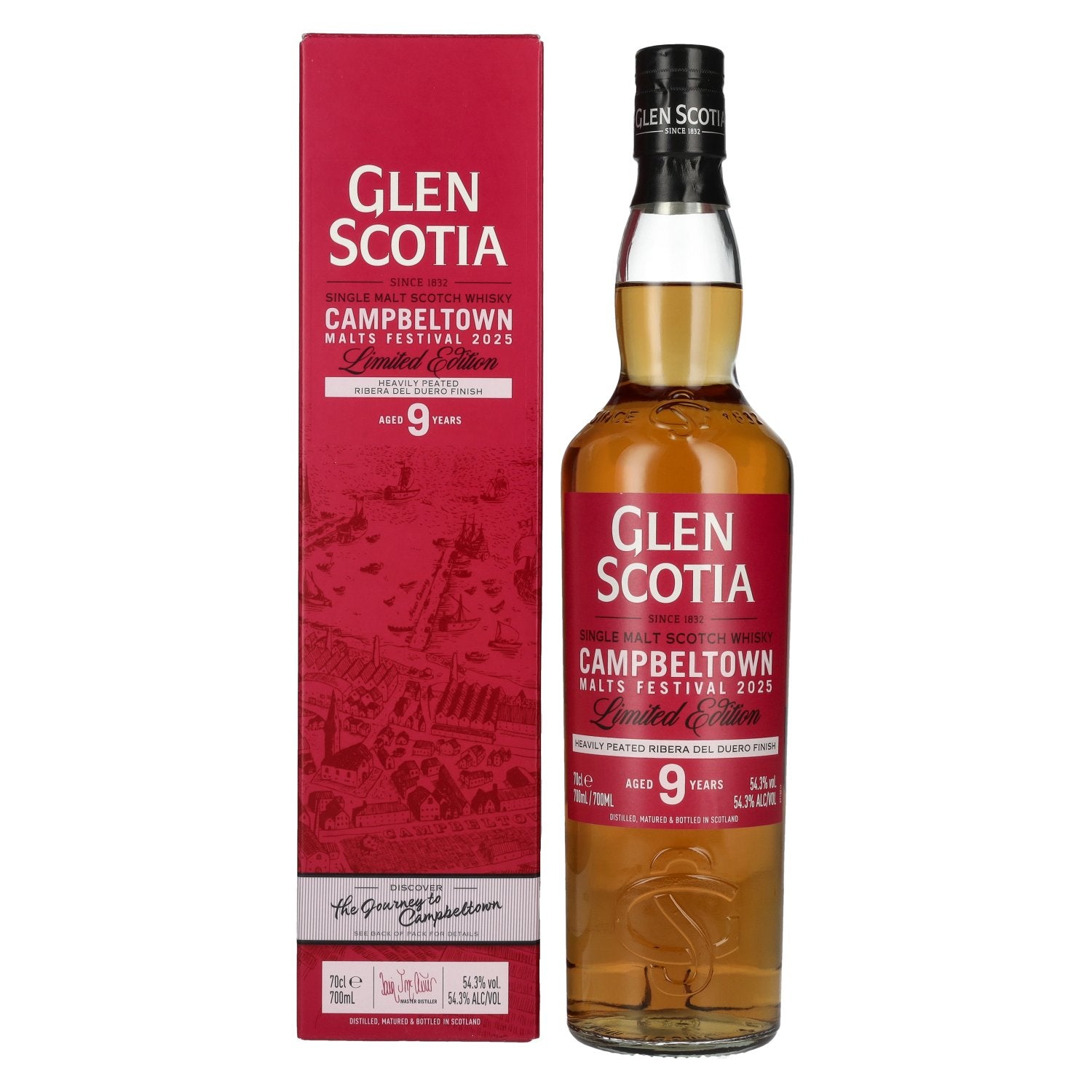 Glen Scotia 9 Years Old CAMPBELTOWN Festival Edition Single Malt Scotch Whisky 54.3% ABV 0.7l in a gift box