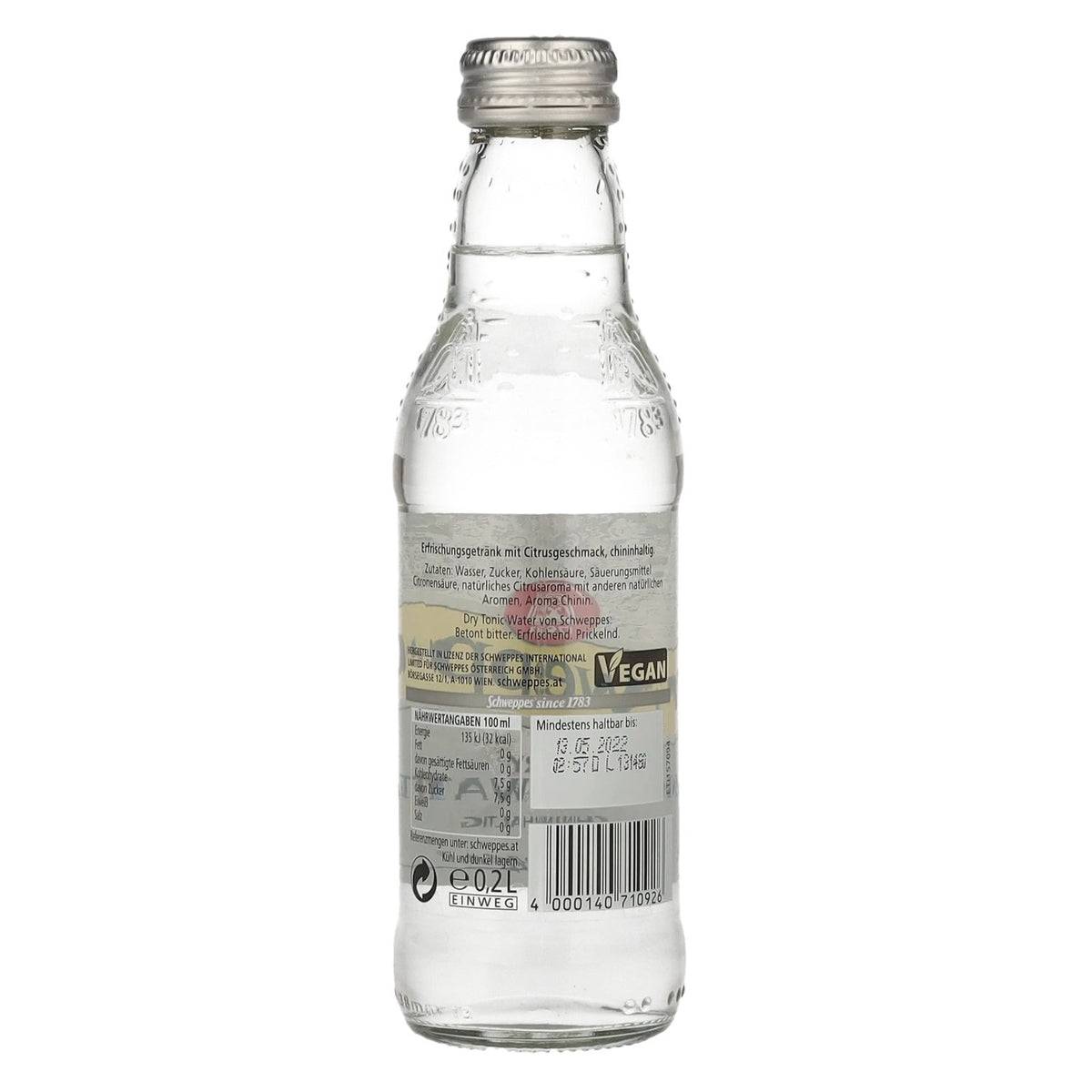 Eau tonique Schweppes Dry 0,2 l