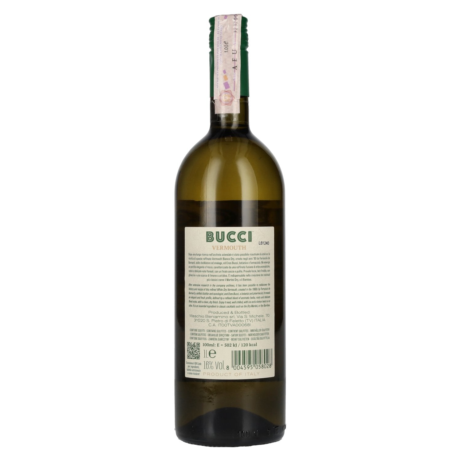 Bucci Vermouth Droog Bianco 16% Vol. 1l