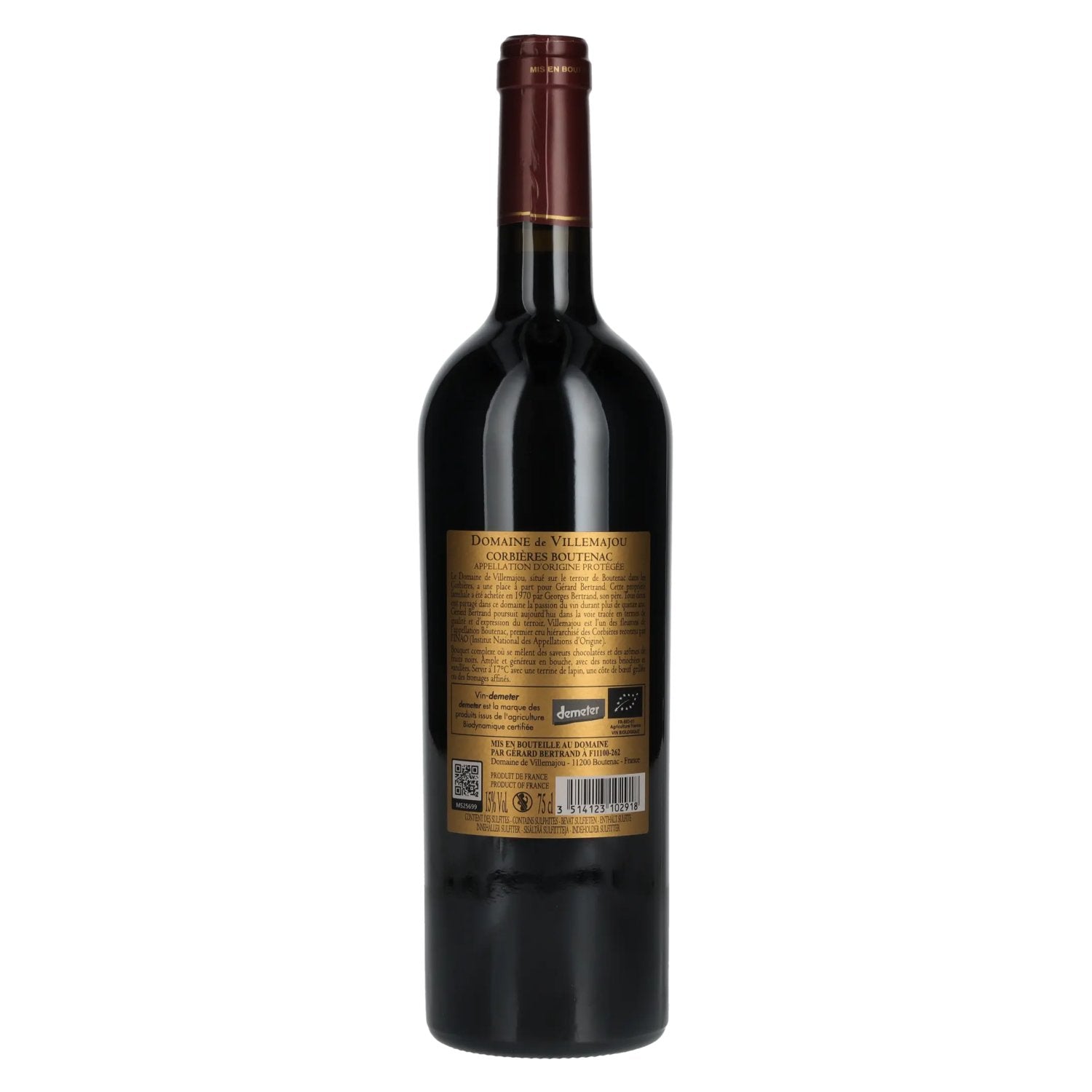 Gérard Bertrand CORBIÈRES BOUTENAC Domaine De Villemajou Rouge 2022 15% Vol. 0,75l