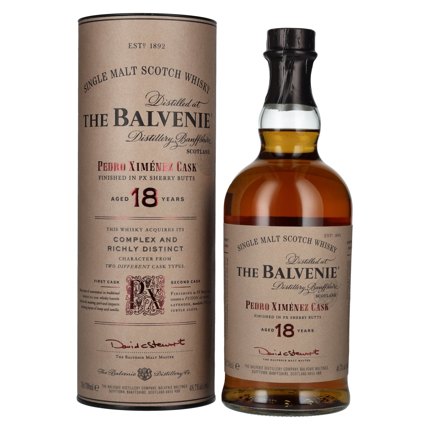 The Balvenie 18 Years Old Pedro Ximénez Cask 48,7% Vol. 0,7l in Geschenkbox