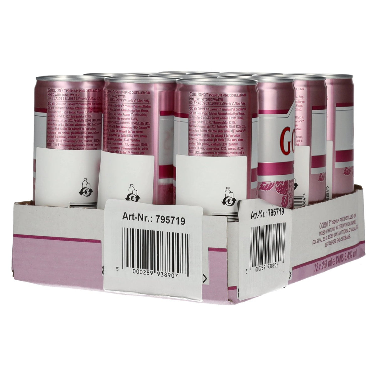 Gordon's Premium Pink Gin & Tonic 6,4% Vol. 12x0,25l Dosen Pfand