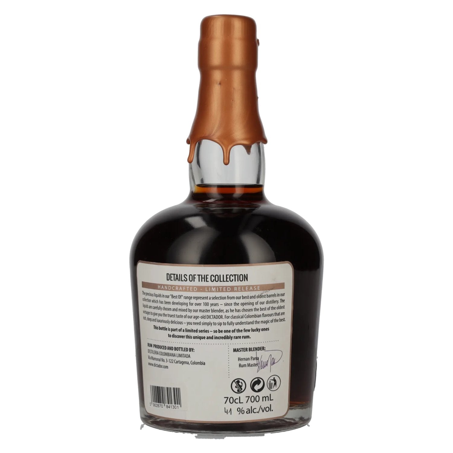 Dictador BEST OF 1972 APASIONADO Colombian Rum 45YO/030317/EX-P030 41% Vol. 0,7l