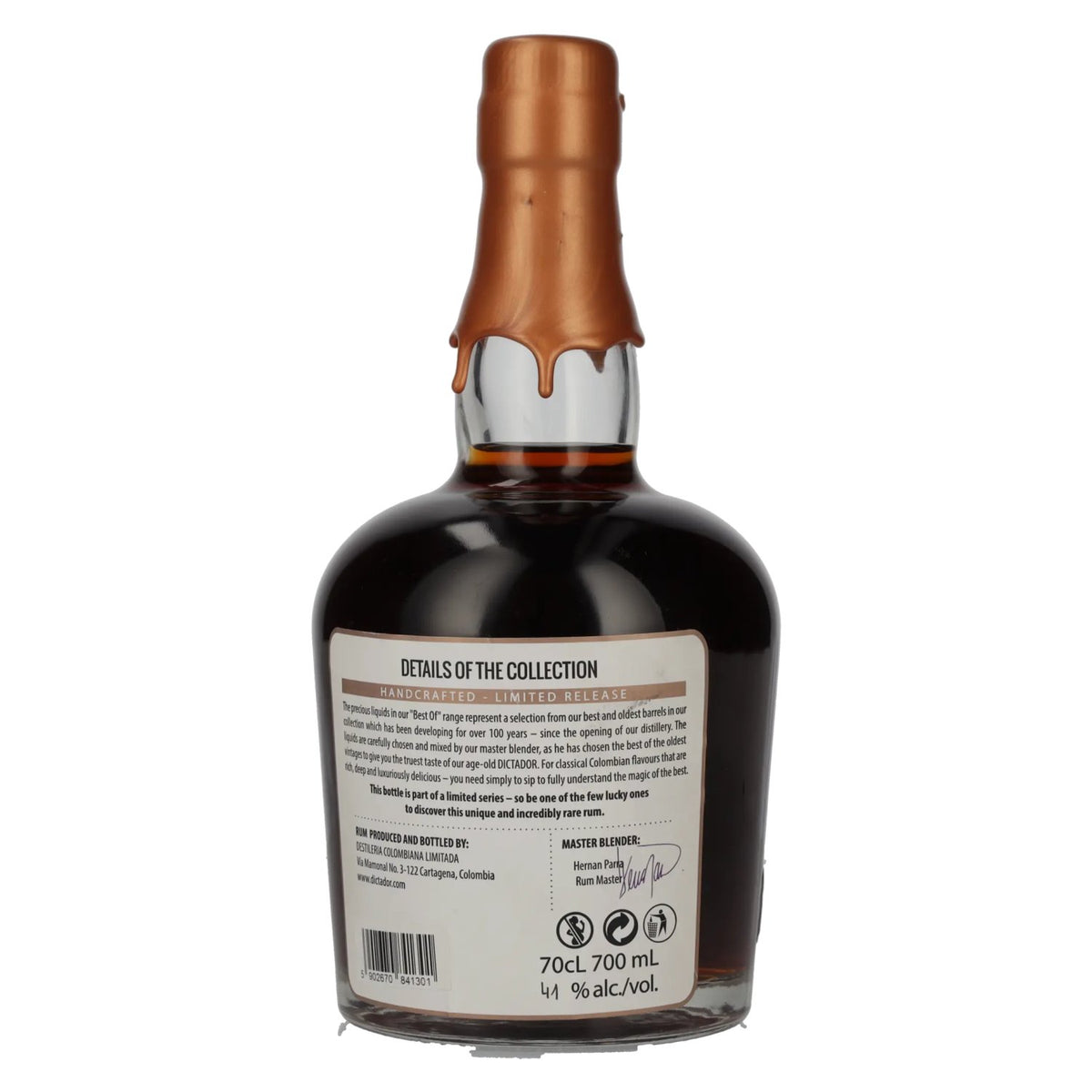 Dictador BEST OF 1972 APASIONADO Colombian Rum 45YO/030317/EX-P030 41% vol. 0.7 l