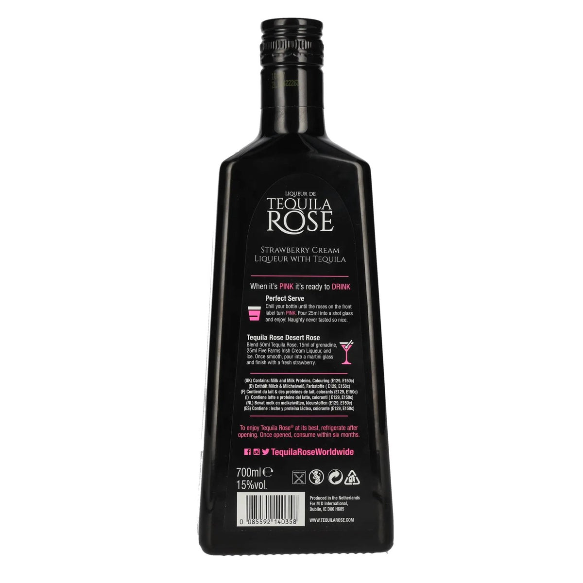 Tequila Rose Strawberry Cream-likeur 15% vol. 0,7 l
