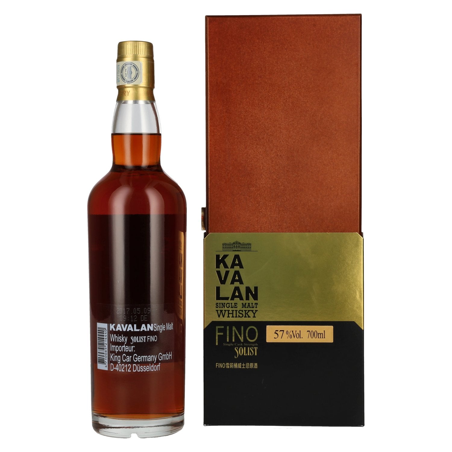 Kavalan SOLIST Fino Sherry Cask 57% vol. 0,7l en caisse bois