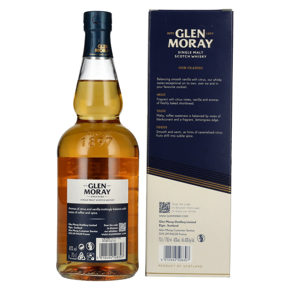 Glen Moray Our Classic 40% ABV 0.7 l in a gift box