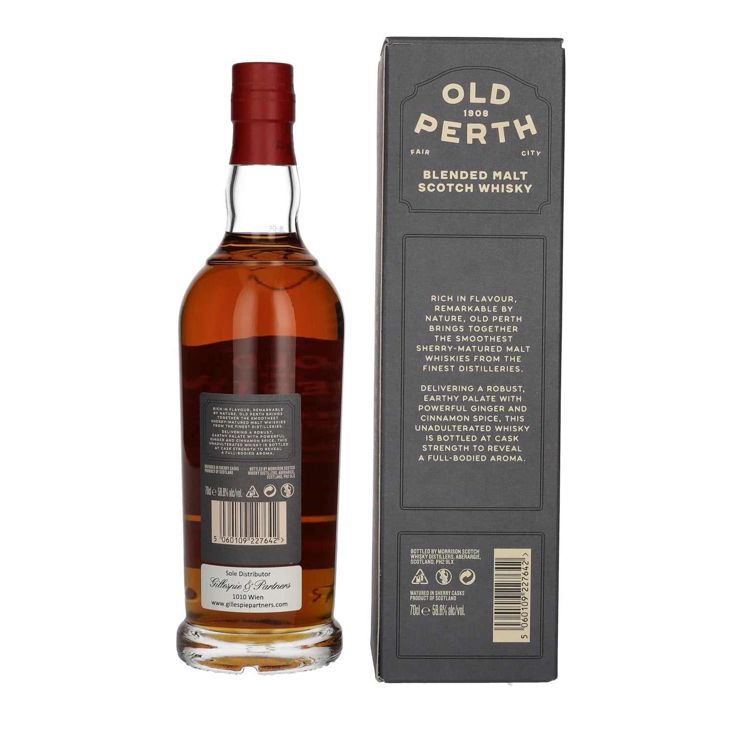 Old Perth Cask Strength Blended Malt Scotch Whisky Sherry Casks 58,6% Vol. 0,7l en boîte cadeau