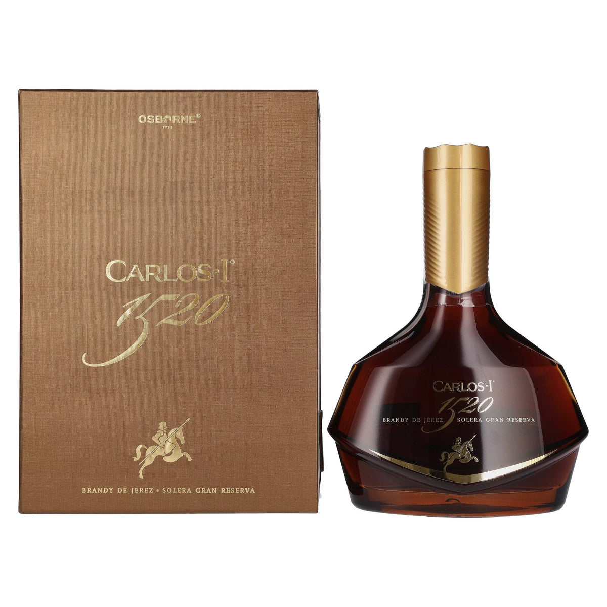 Carlos I 1520 Brandy de Jerez Solera Gran Reserva 41,1% Vol. 0,7l in geschenkverpakking
