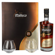 Ron Malteco 25 Jaar Oud Reserva Rara 40% Vol. 0,7l in geschenkverpakking met 2 glazen