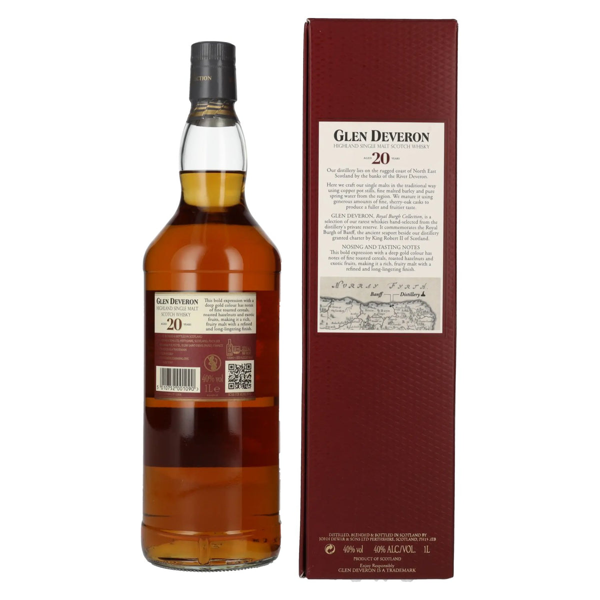 Glen Deveron 20 Years Old Highland Single Malt 40% Vol. 1l in Geschenkbox