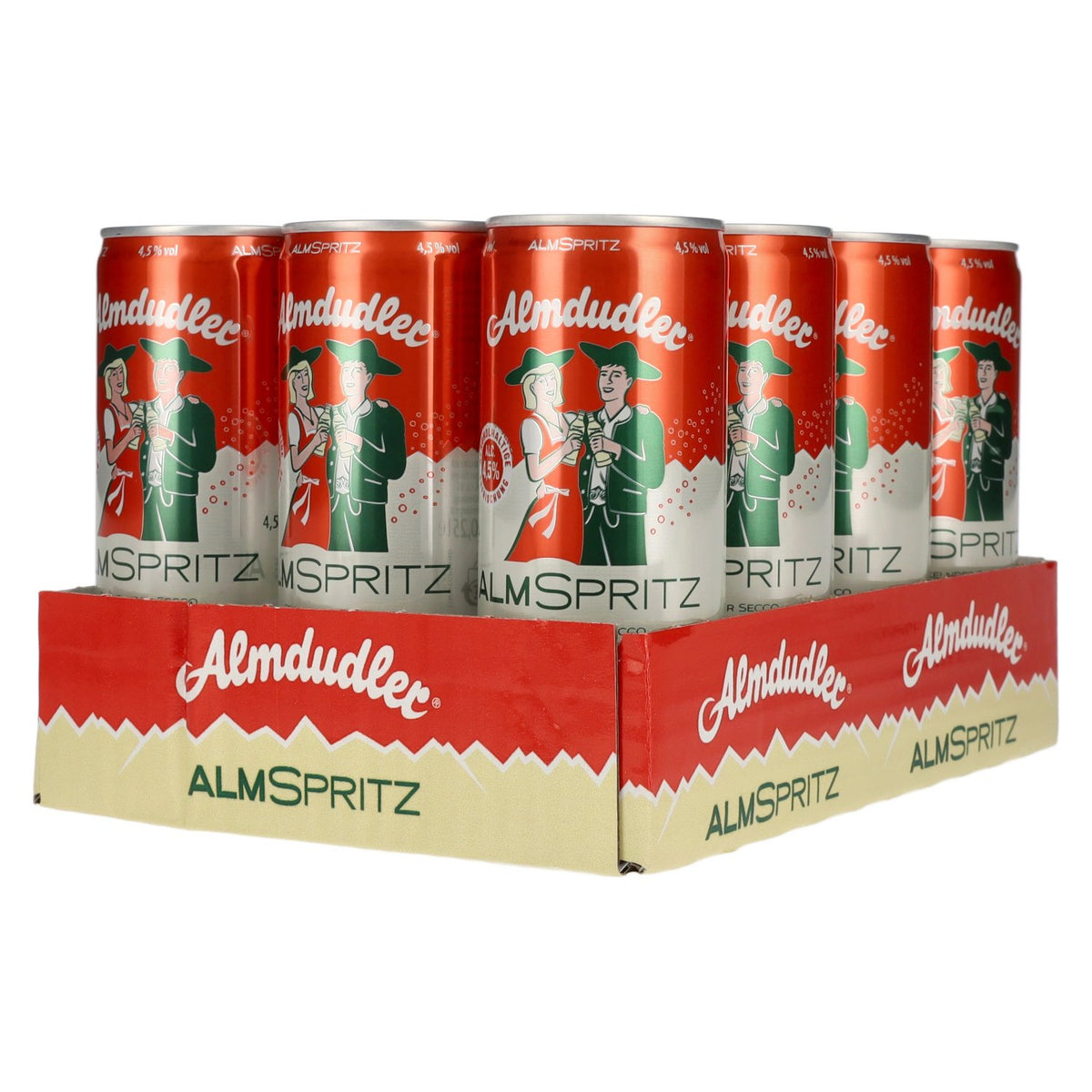 Almdudler Almspritz 4.5% ABV, 12 x 0.25-litre tins, deposit required