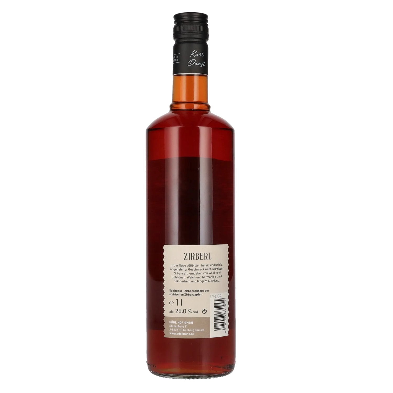 Hödl Hof ZIRBERL Zwitserse grove den schnaps 25% vol. 1l