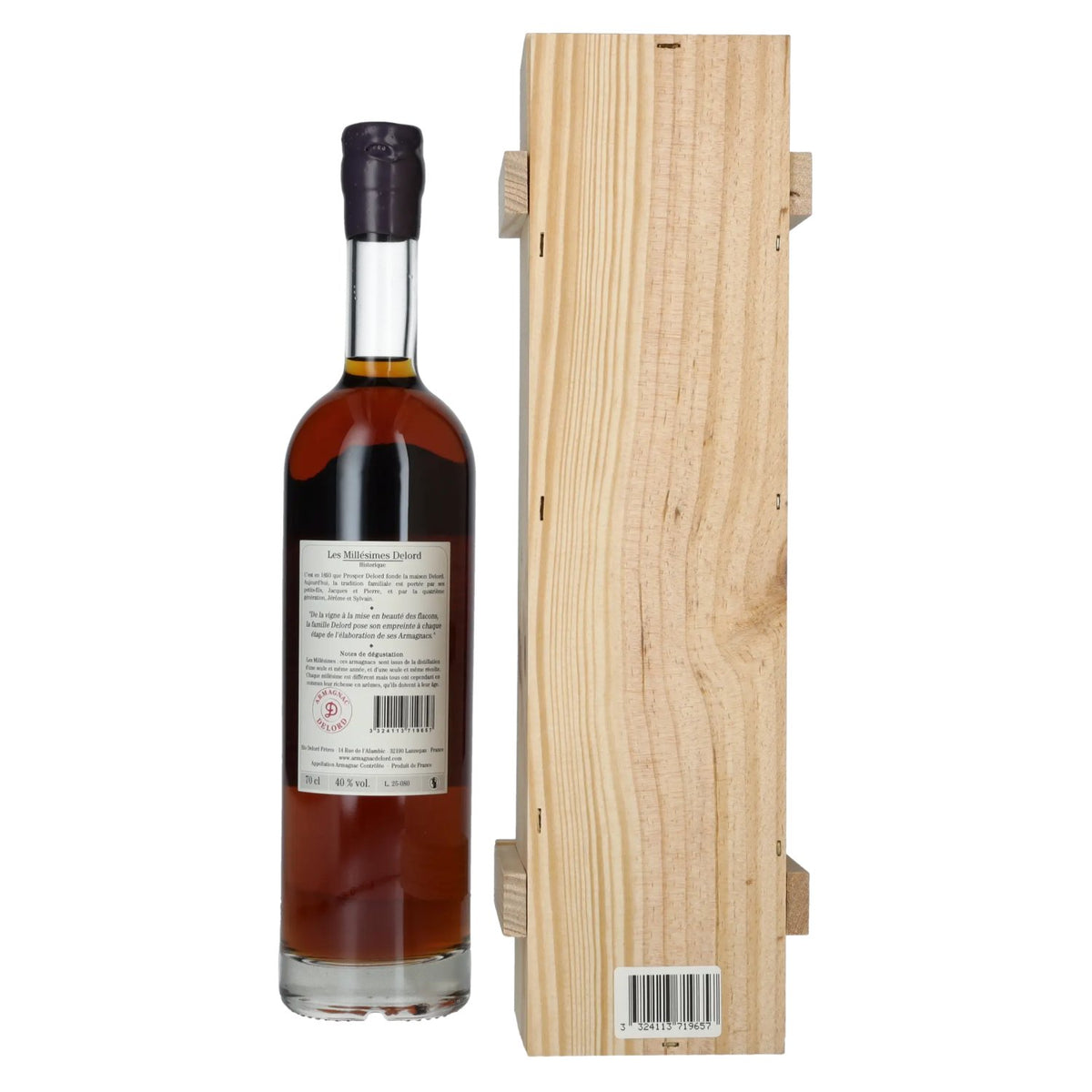 Vieil Armagnac Delord Vintage Récolte 1965 40% Vol. 0,7l in Holzkiste
