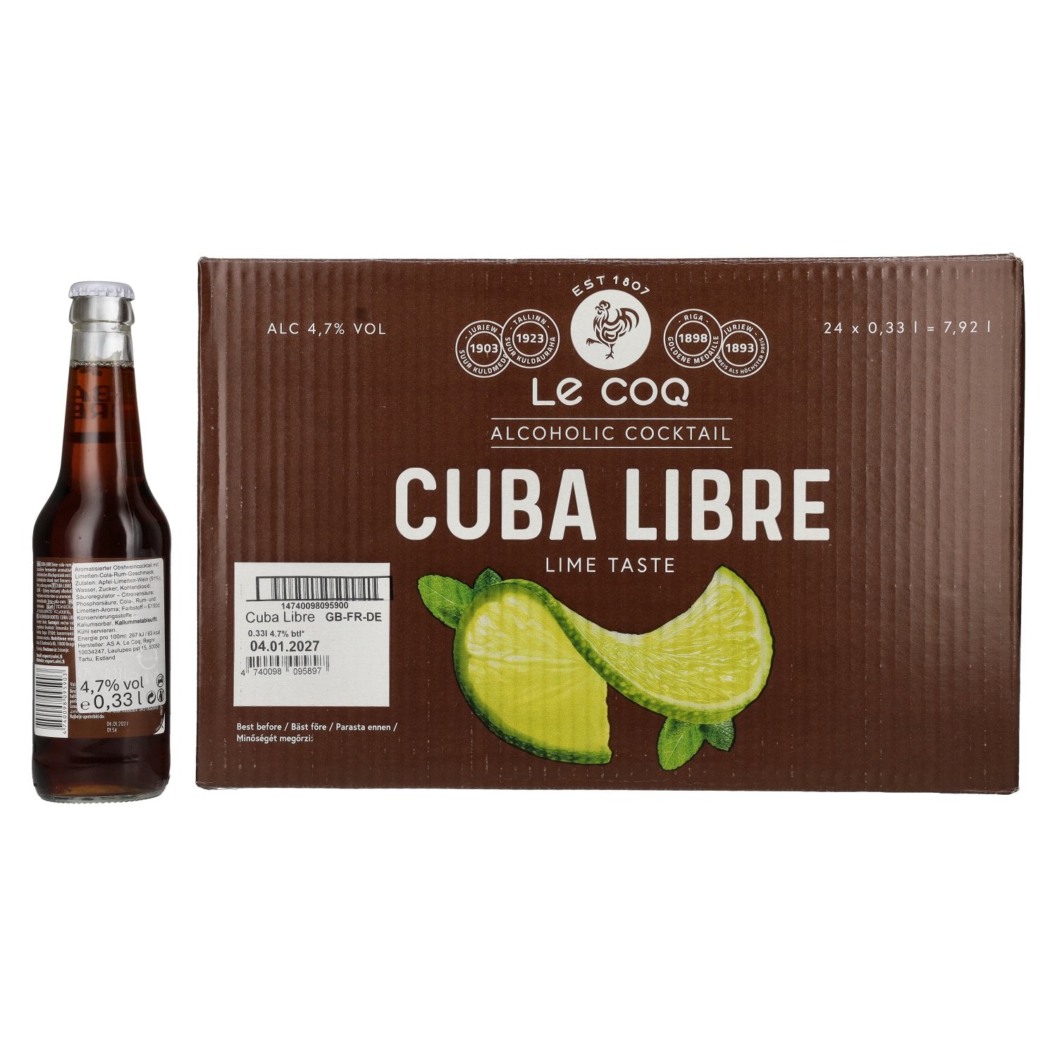Le Coq CUBA LIBRE 4,7% Vol. 24x0,33l