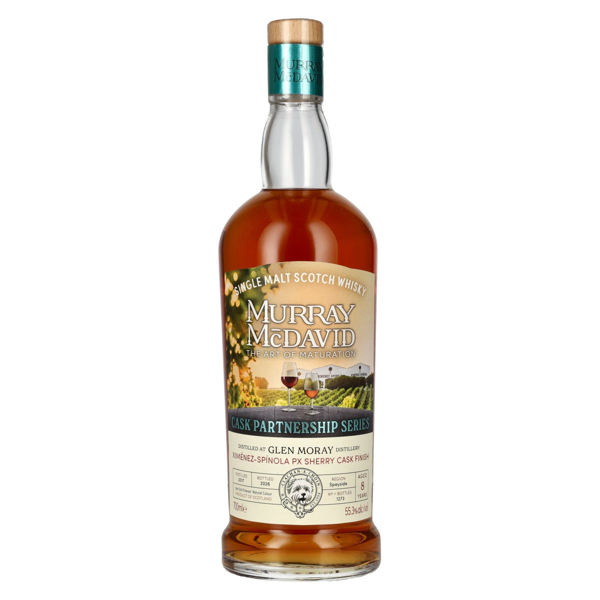 Murray McDavid PARTNERSHIP SERIES 8 ans d'âge Glen Moray PX Sherry Cask 2017 55,3 % vol. 0,7 l