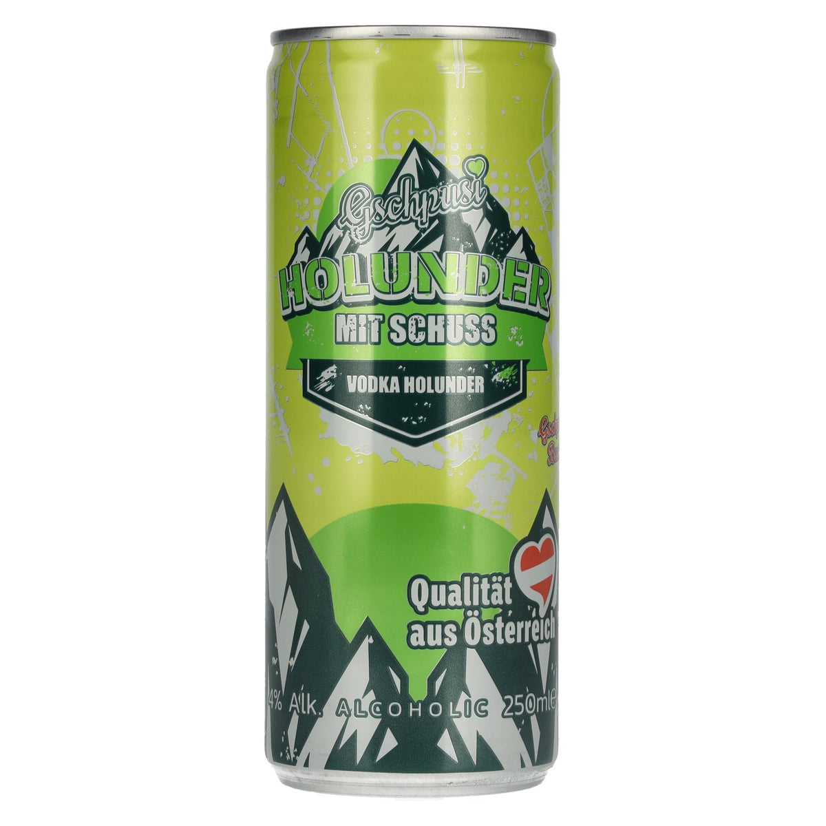 Gschpusi Holunder mit Schuss 4% Vol. 0,25l Dose Pfand