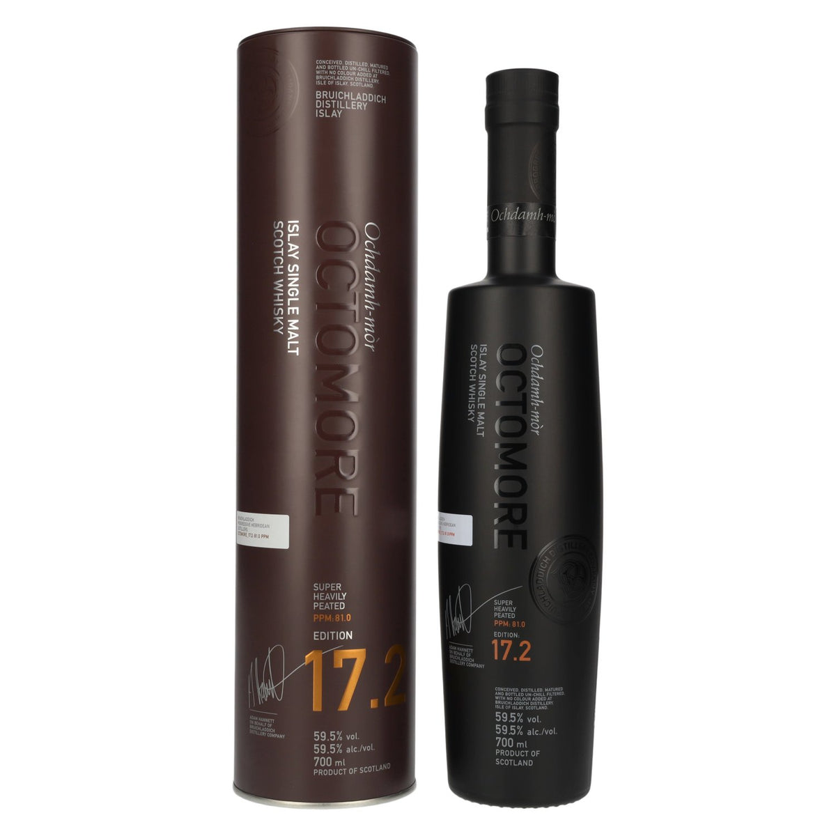 Octomore EDITION: 17.2 Super Heavily Peated Islay Single Malt Release 2026 59,5% vol. 0,7 l in blikken doos