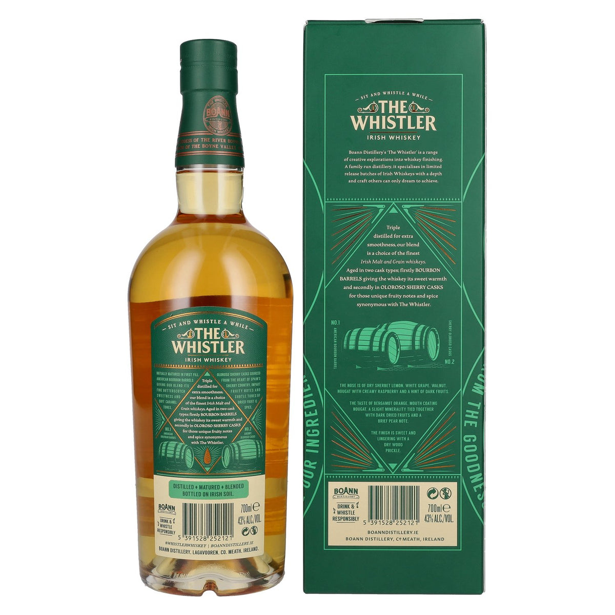 The Whistler Irish Whiskey OLOROSO SHERRY CASK FINISH 43% Vol. 0,7l in Geschenkbox