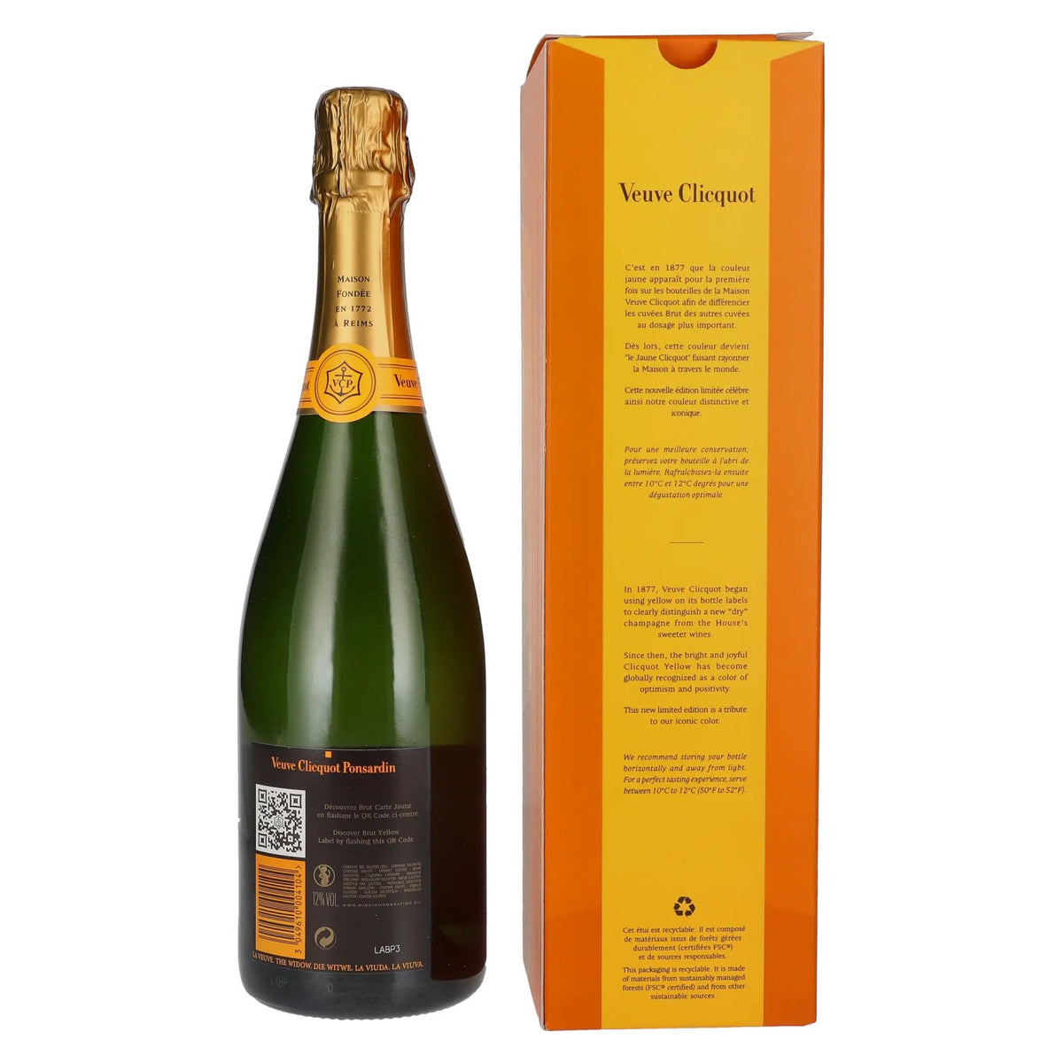 Veuve Clicquot Champagne Brut Yellow Label 12% Vol. 0,75l in Geschenkbox