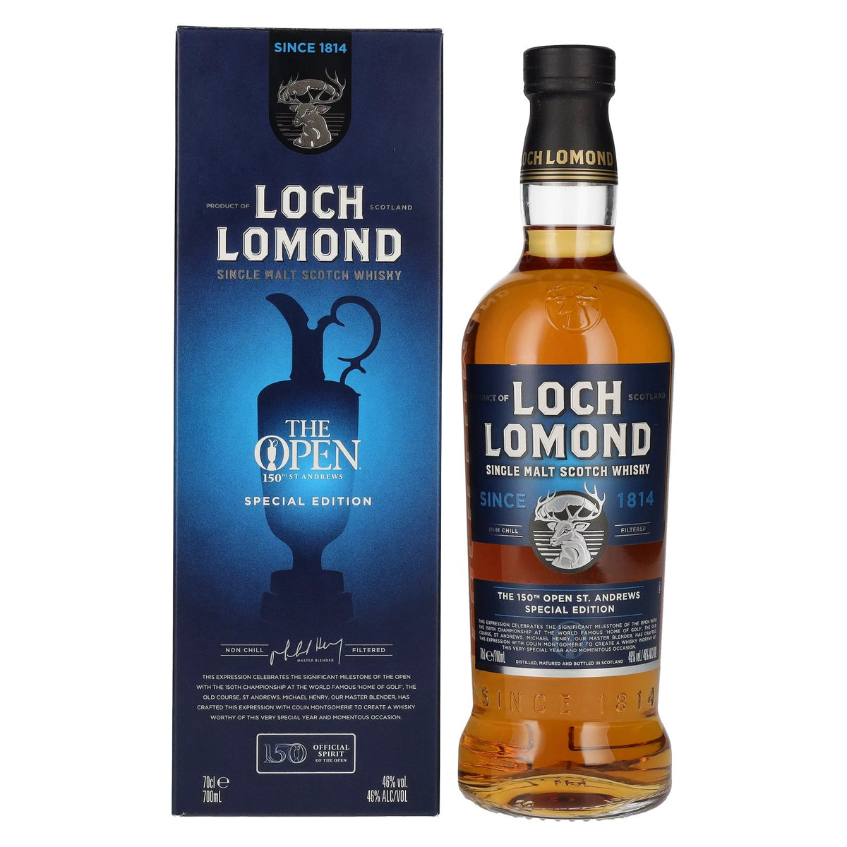 Loch Lomond THE OPEN 150e St. Andrews Special Edition 2022 46% vol. 0,7 l in geschenkverpakking