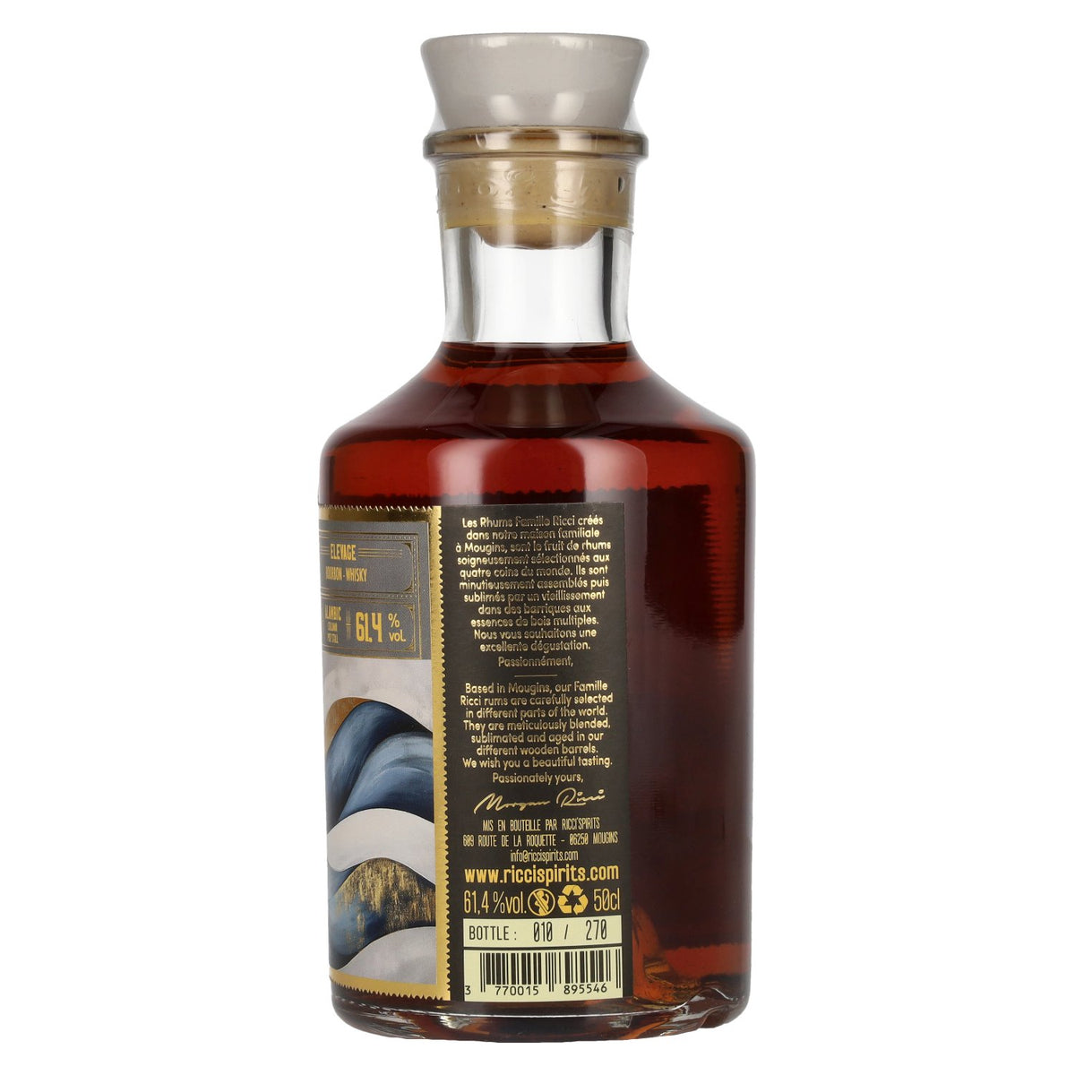 Famille Ricci Unique Blend Guyana 2011/2003 Rhum Vieux 61,4% Vol. 0,5l