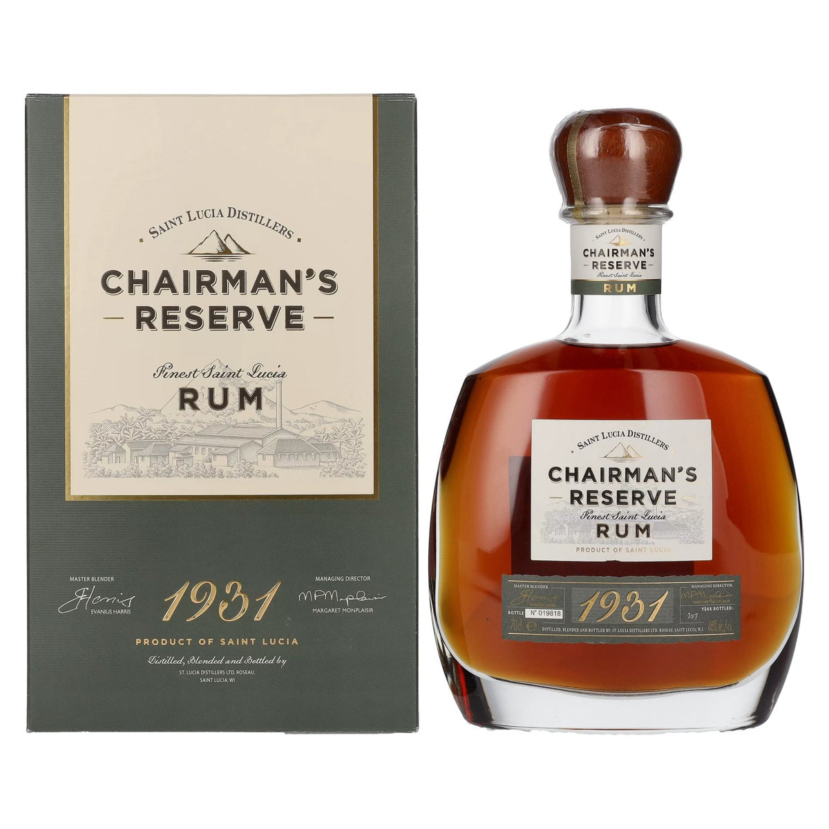 Chairman's Reserve 1931 Finest St. Lucia Rum 46% Vol. 0,7l en boîte cadeau