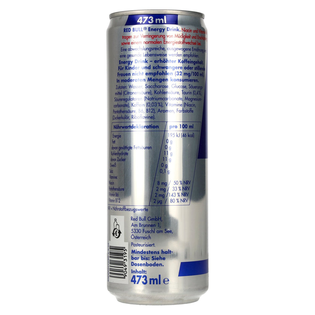 Red Bull Energy Drink 0,473l Dose Pfand