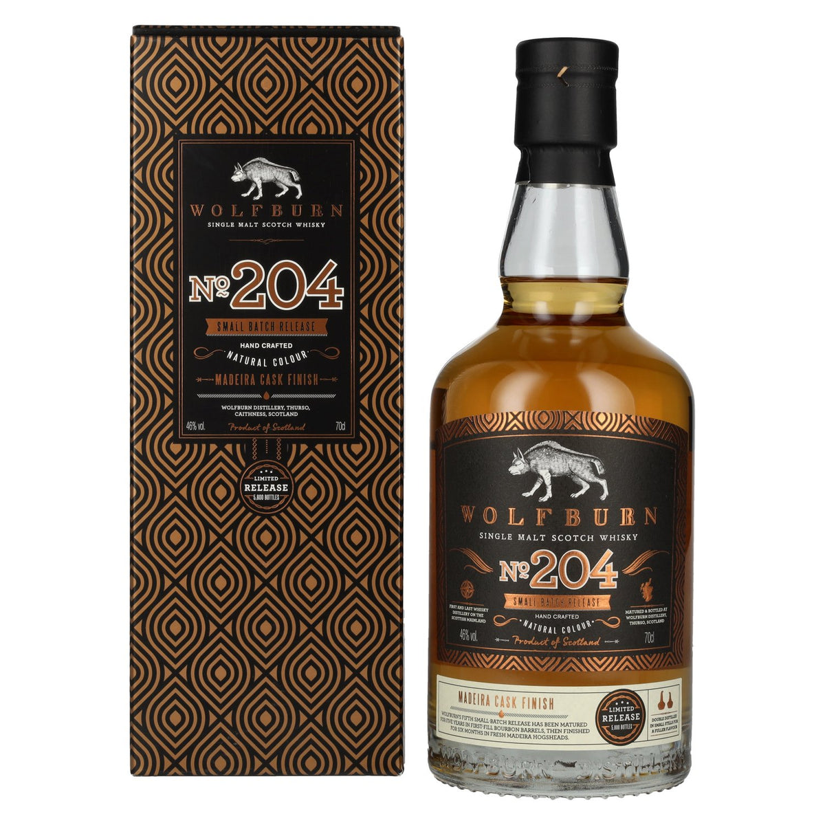 Wolfburn N°204 Single Malt Scotch Whisky Small Batch Release 46% vol. 0.7 l in a gift box