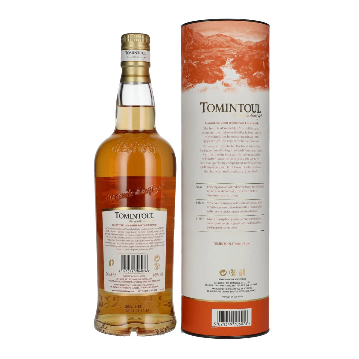 Tomintoul 14 Years Old WHITE PORT CASK Finish Limited Edition 2008 46% Vol. 0,7l in Geschenkbox