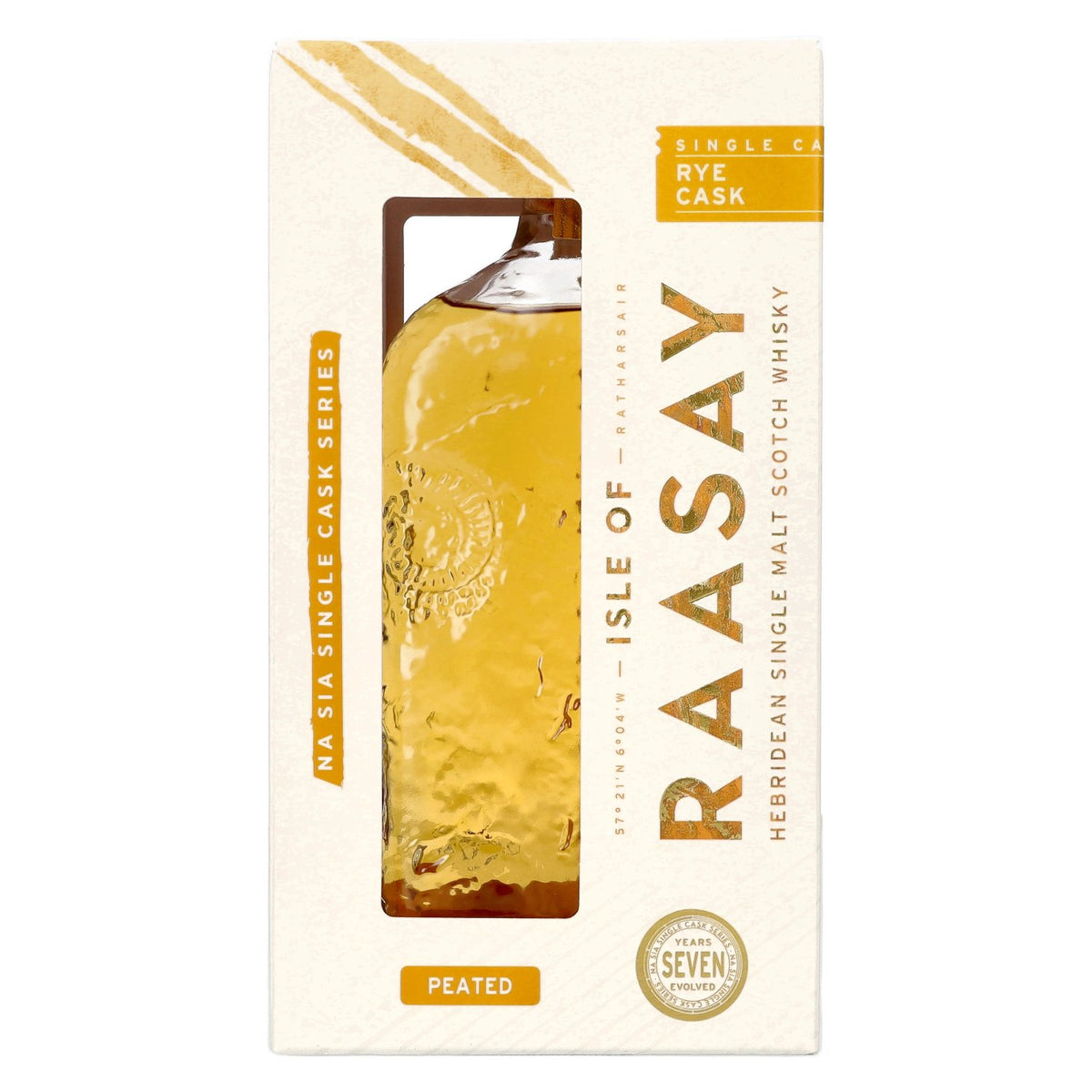 Isle of Raasay 7 Years Old Peated Rye Whisky Single Cask #18/839 57,3% vol. 0,7 l in geschenkverpakking