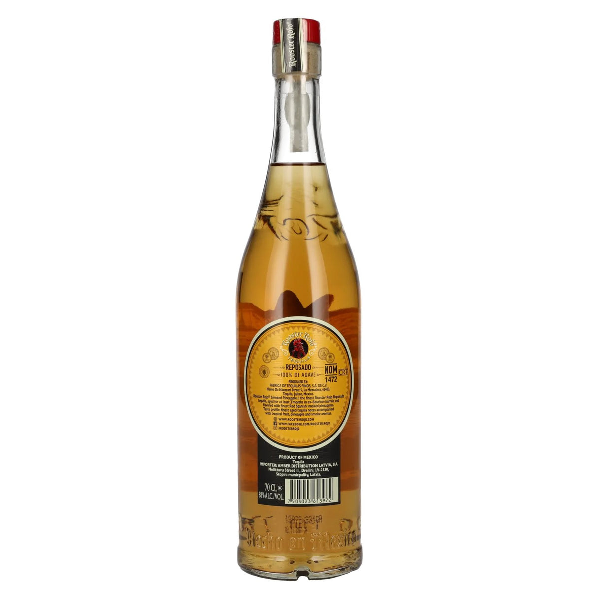 Rooster Rojo REPOSADO Tequila 100% agave, gerookte ananas, 38% vol., 0,7 l