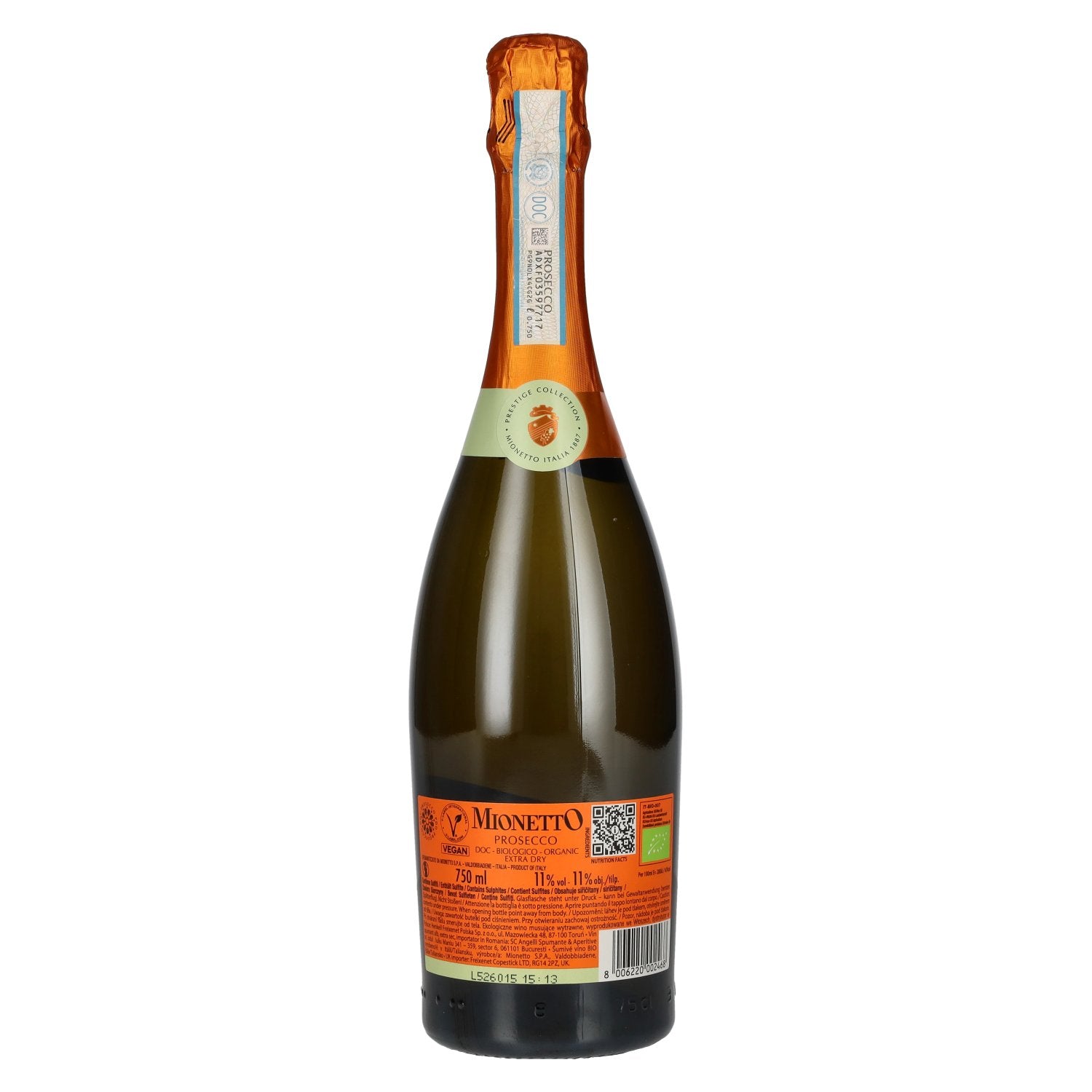 Mionetto Prosecco BIO Bio Extra Dry DOC 11% Vol. 0,75l