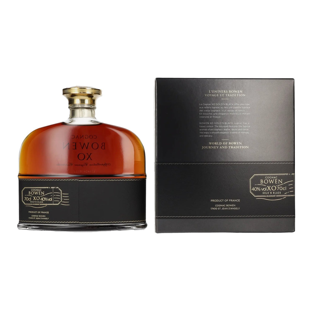 Bowen Cognac XO Gold'n Black 40% Vol. 0,7l in geschenkverpakking