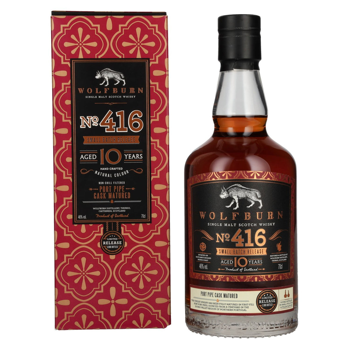 Wolfburn 10 Years Old No. 416 Small Batch Release Single Malt Scotch Whisky 46% vol. 0,7 l in geschenkverpakking