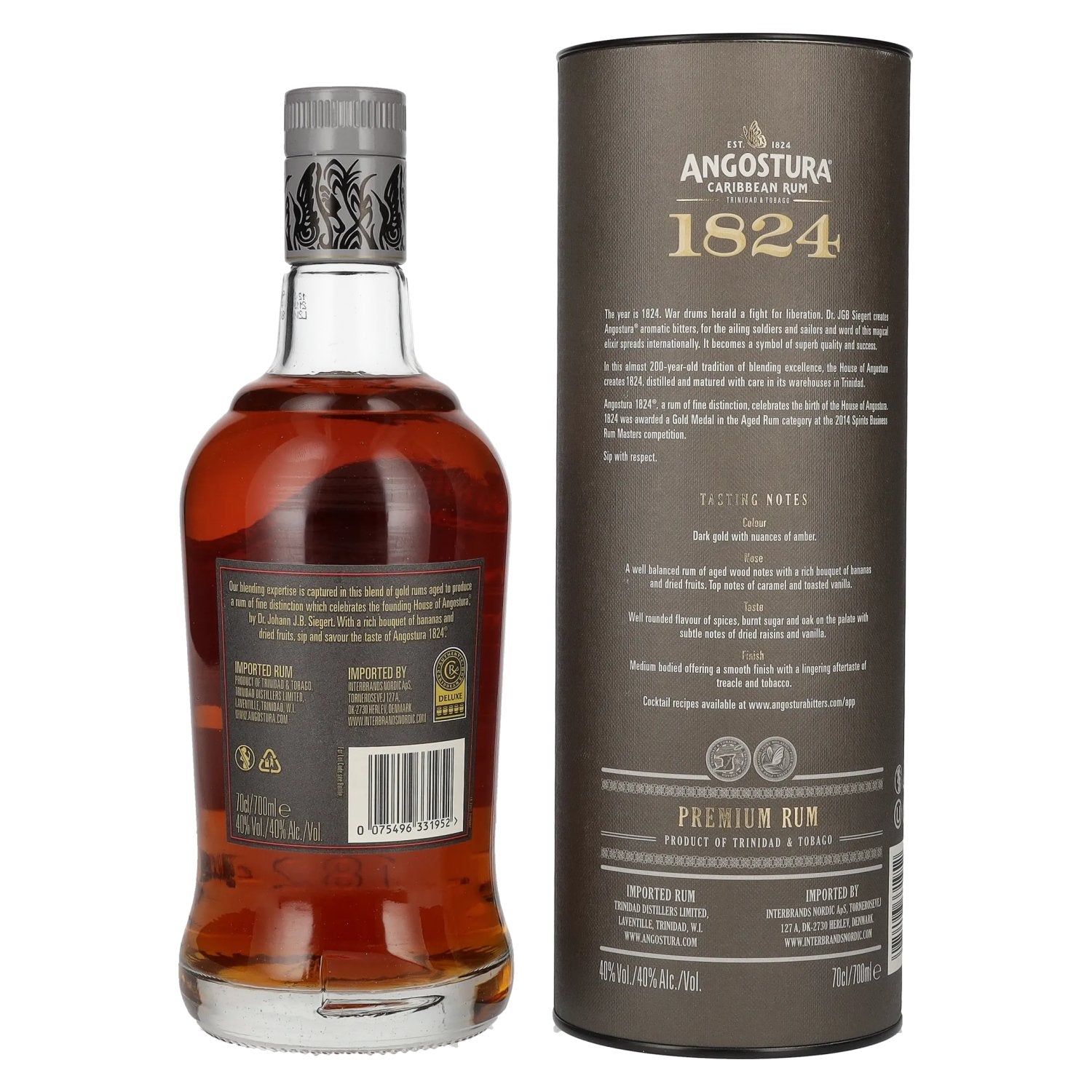 Angostura 1824 Premium Caribbean Rum 40% Vol. 0,7l in Geschenkbox
