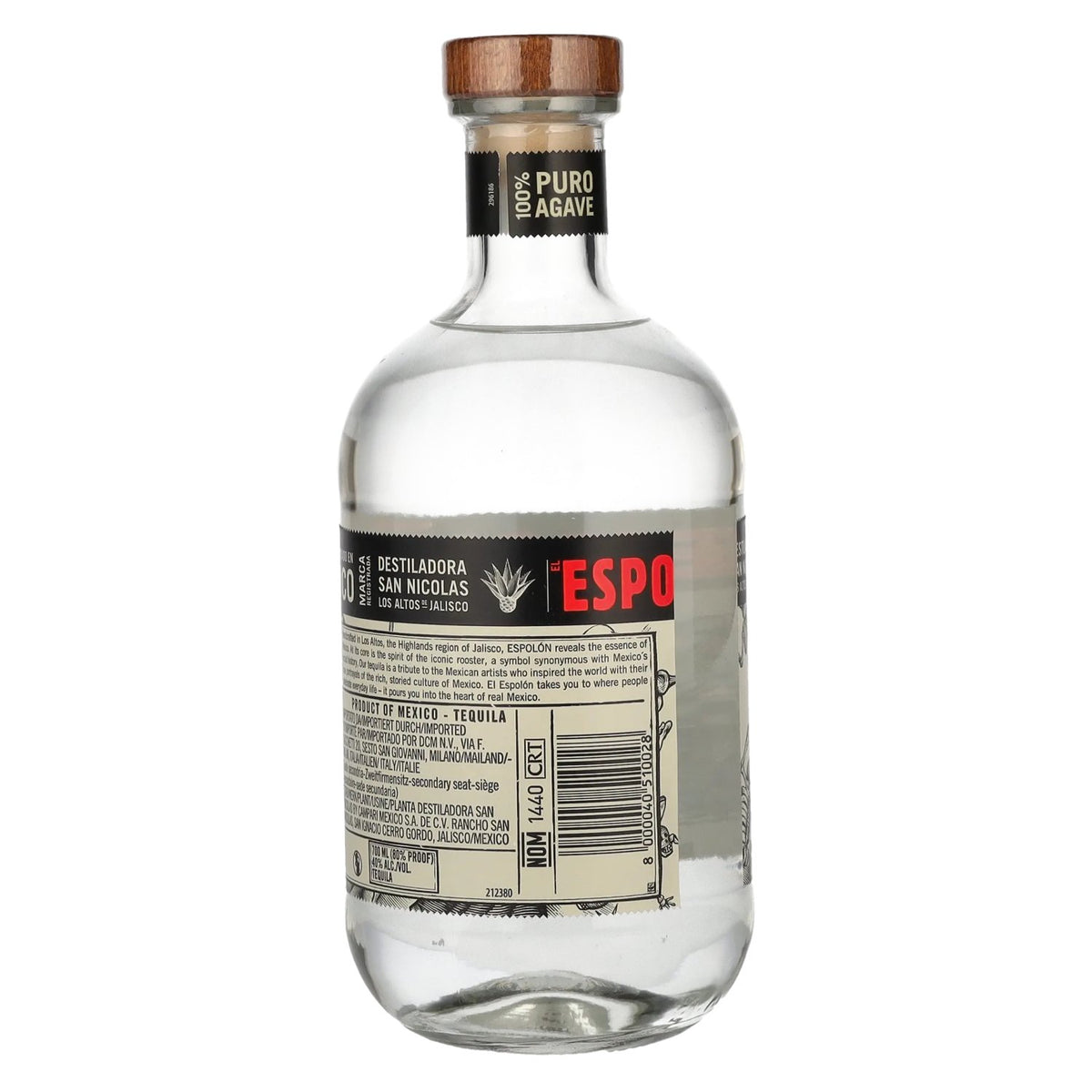 Espolón Tequila Blanco 100% pure agave, 40% ABV, 0.7 litres