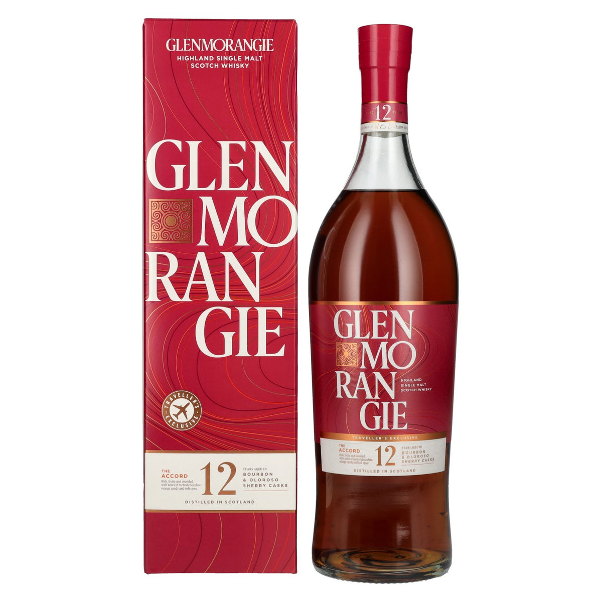 Glenmorangie The ACCORD 12 ans d'âge, fûts de bourbon et de sherry, 43 % vol., 1 l, dans un coffret cadeau