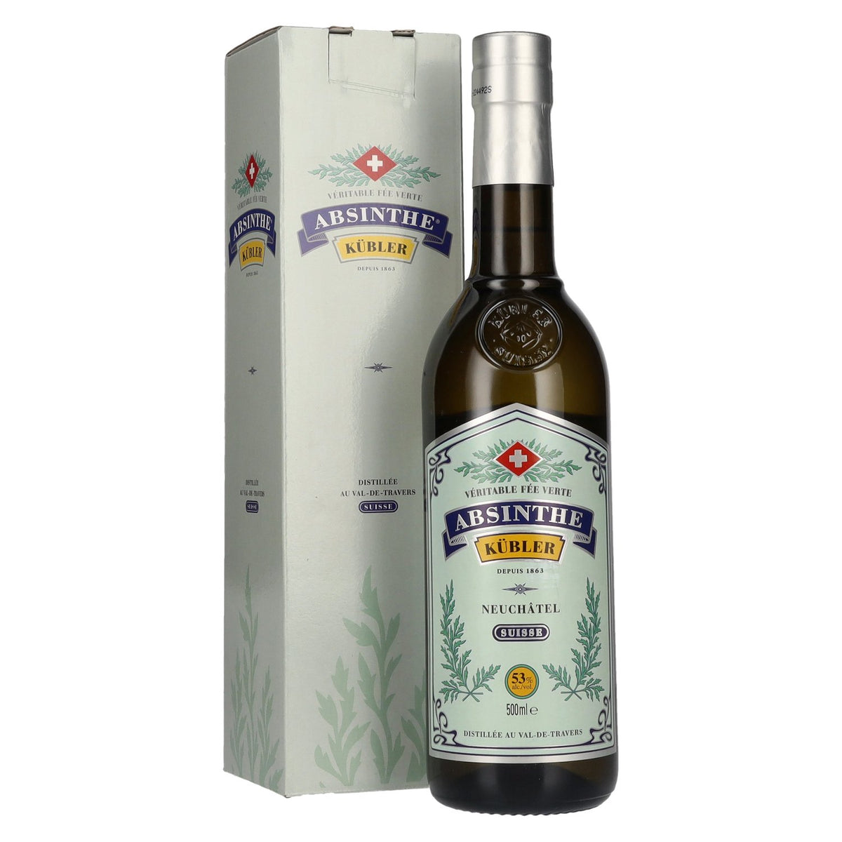 Kübler Absinthe 53% Vol. 0,5l in Geschenkbox