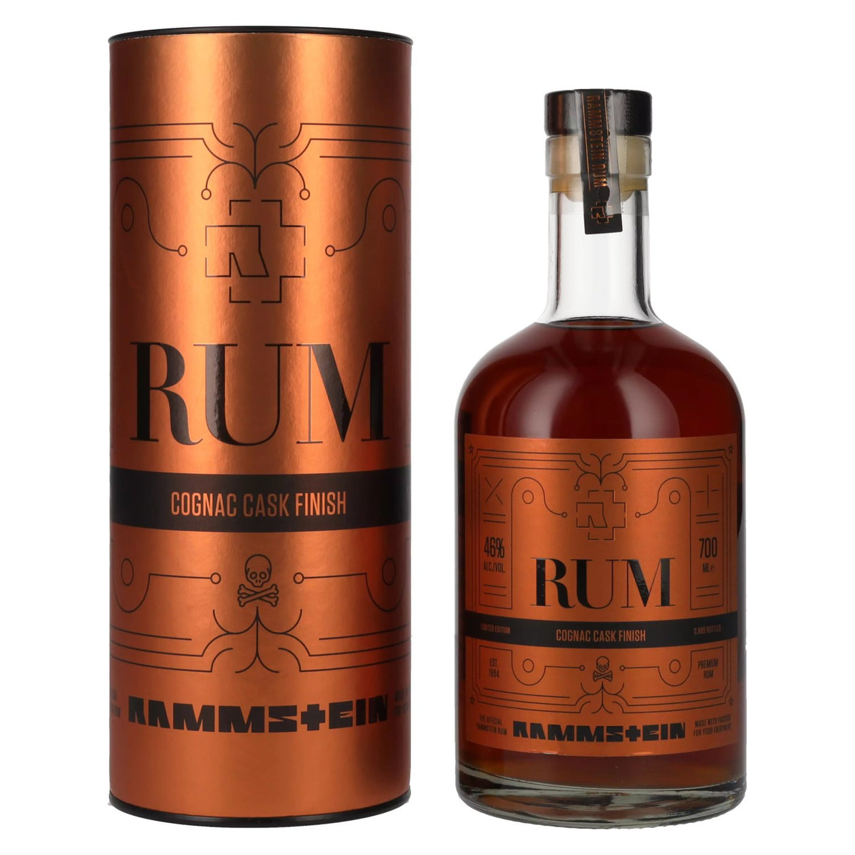 Rammstein Rum Cognac Cask Finish Limited Edition 46% vol. 0,7 l in geschenkverpakking