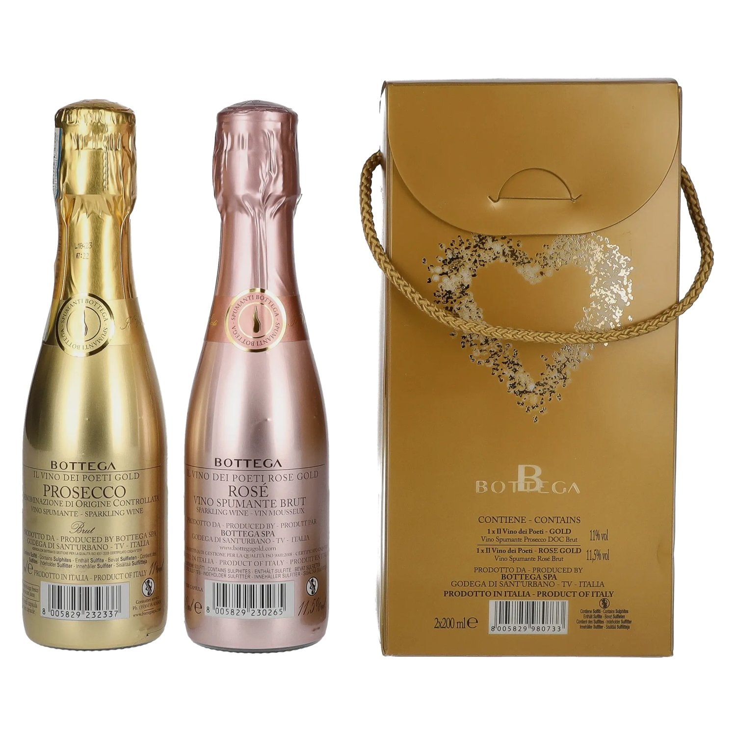 Bottega Glamour Set 11,3% Vol. 2x0,2l in geschenkverpakking