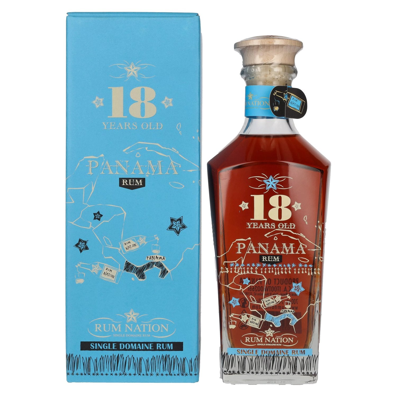 Rum Nation Panama 18 Years Old Decanter 40% Vol. 0,7l in gift box