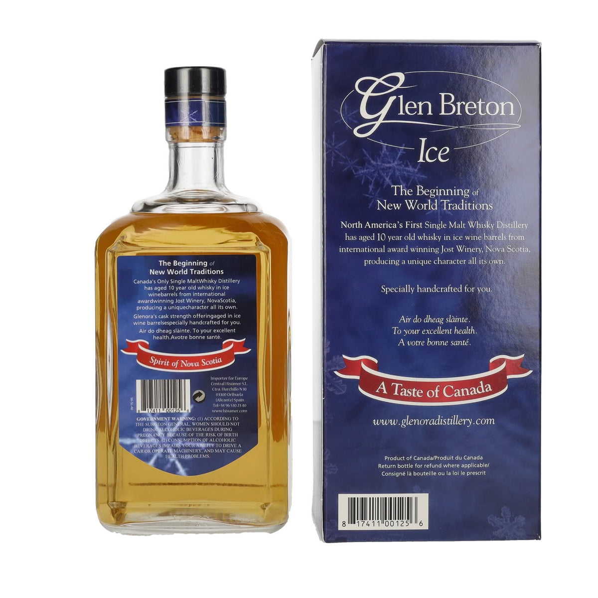 Glen Breton Ice 10 Years Old Aged in Icewine Barrels 40% vol. 0.7 l in a gift box