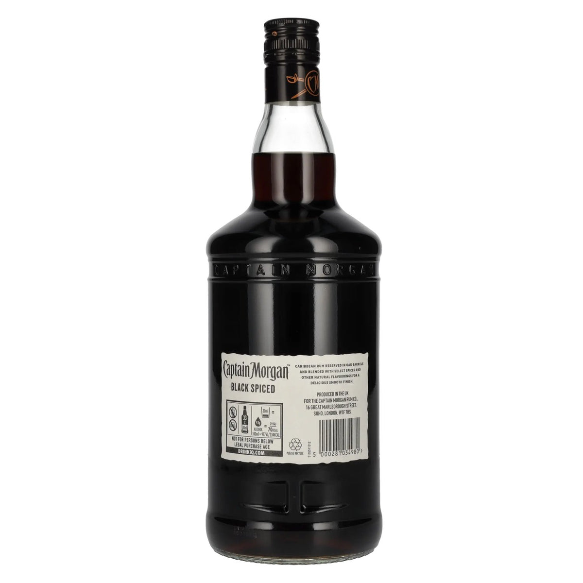 Captain Morgan Black Spiced Premium Spirit Drink 40% vol. 1 l