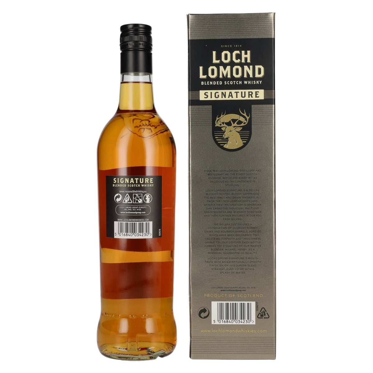 Loch Lomond SIGNATURE Blended Scotch Whisky 40 % vol., 0,7 l, dans un coffret cadeau