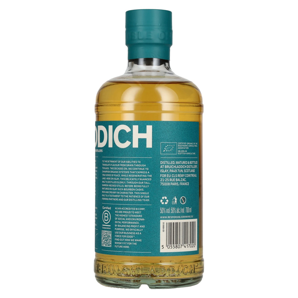 Bruichladdich ORGANIC BARLEY 10 Years Old Islay Single Malt 2012 50% vol. 0.7 l