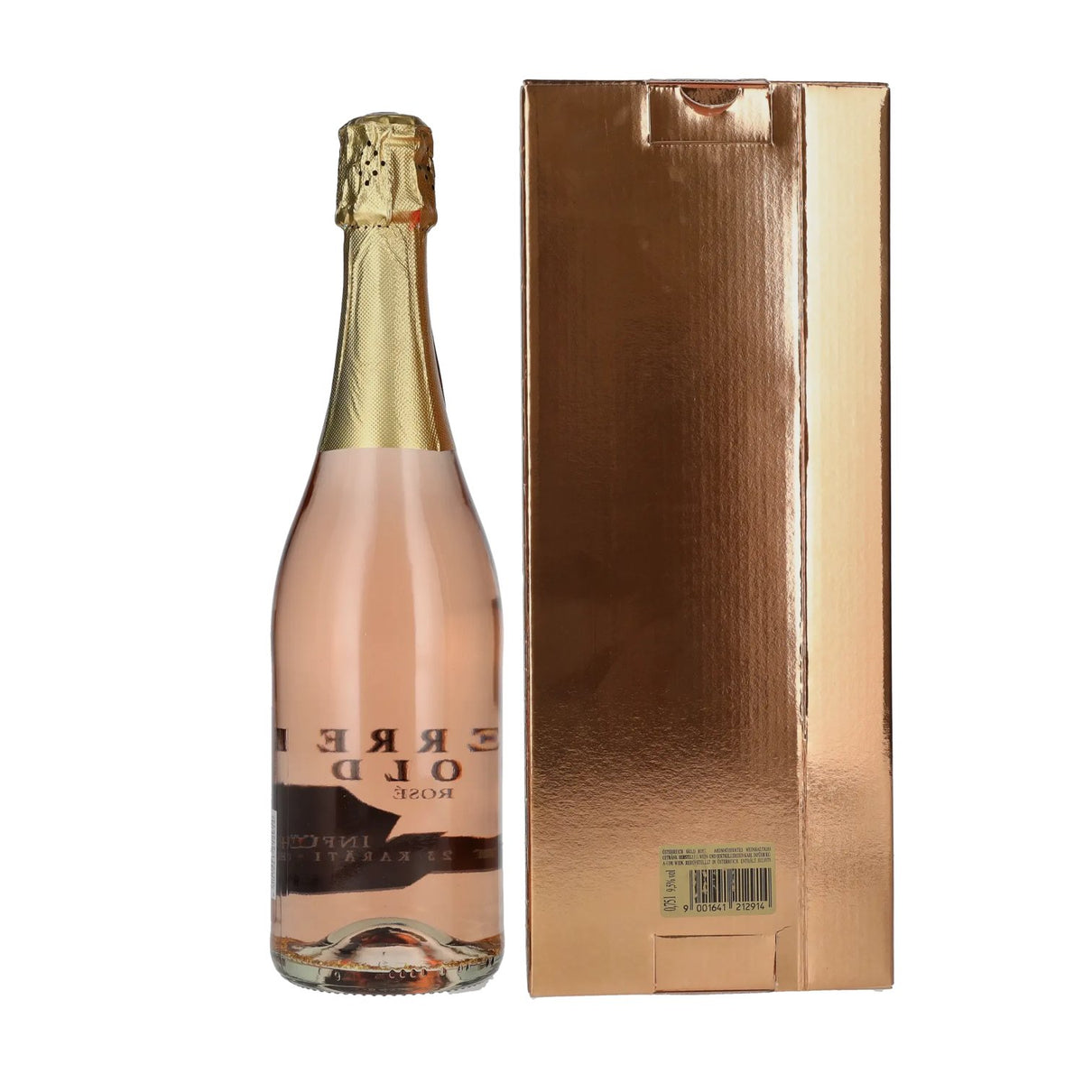 Oostenrijkse Gold Rosé – met 23-karaats bladgoud, 9,5% vol., 0,75 l in geschenkverpakking