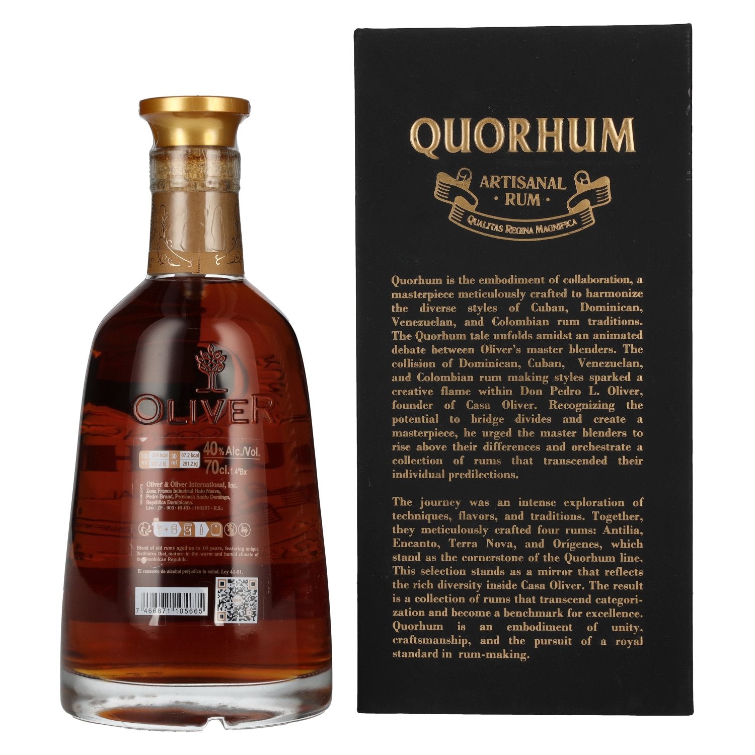 Ron Quorhum 16 Sistema Solera TERRA NOVA 40% vol. 0,7l en boîte cadeau