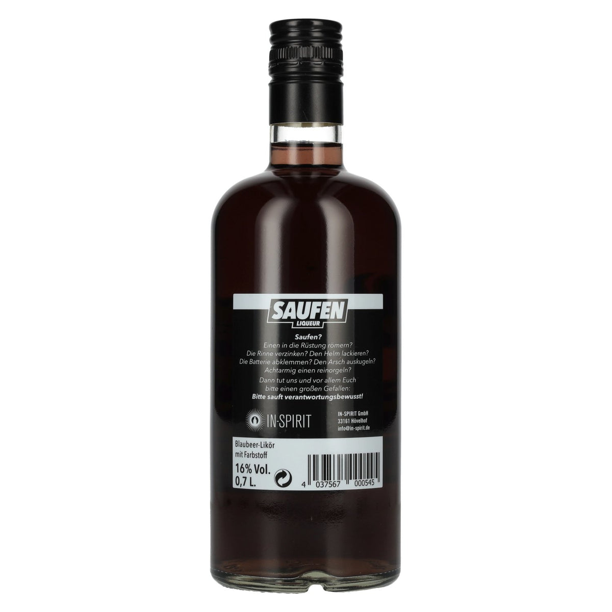Saufen Likeur Bosbessenlikeur 16% vol. 0,7 l